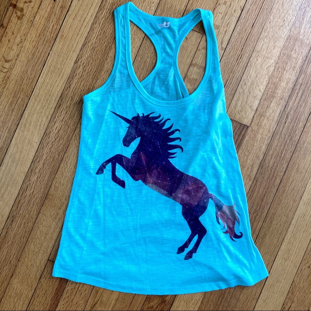 Unicorn graphic workout tank